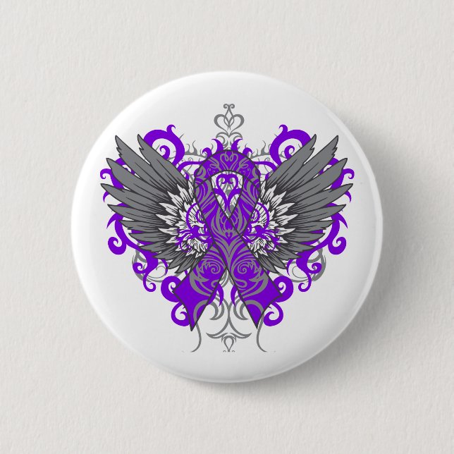 Lupus Awareness Cool Wings 2 Inch Round Button (Front)