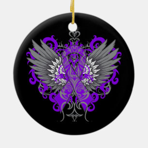 Lupus Awareness Cool Wings Ceramic Ornament