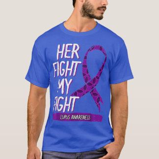Lupus Awareness Fight SLE Purple Ribbon Butterfly T-Shirt