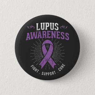 Lupus Awareness Fight Support Cure Campaign Button