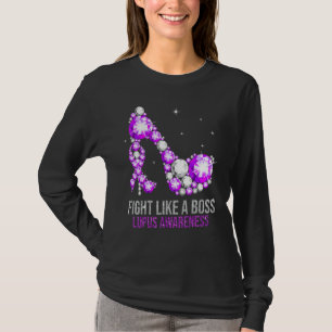 Lupus Awareness Month Heels Womens Support Sayings T-Shirt