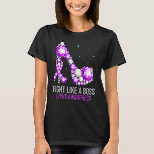 Lupus Awareness Month Heels Womens Support Sayings T-Shirt