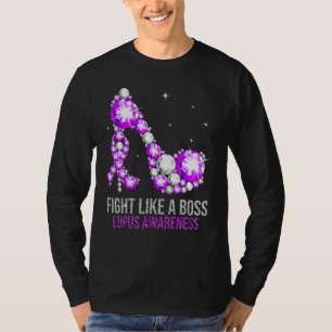Lupus Awareness Month Heels Womens Support Sayings T-Shirt