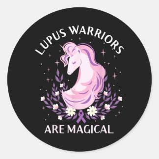 Lupus Awareness Month Lupus Warriors Are Magical Classic Round Sticker