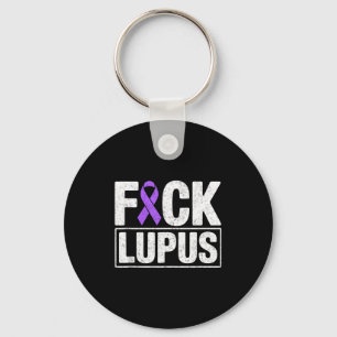 Lupus awareness month sle warrior fighter purple keychain