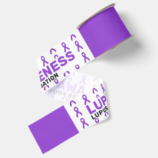 Lupus Awareness Pattern Ribbon Grosgrain Ribbon