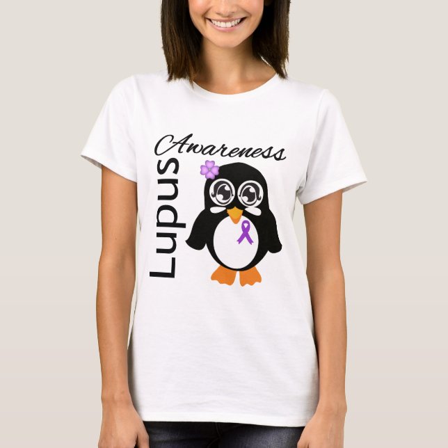 Lupus Awareness Penguin T-Shirt (Front)