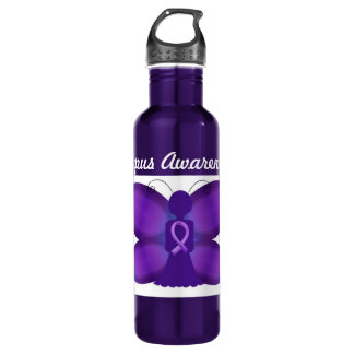Lupus Awareness purple butterfly fairy 710 Ml Water Bottle