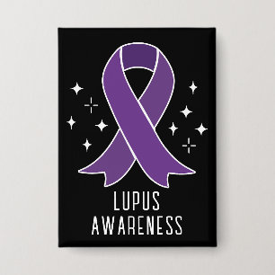 Lupus Awareness Purple Ribbon Personalized Text