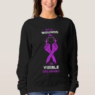 Lupus Awareness Purple Ribbon Sle Butterfly Cure I Sweatshirt