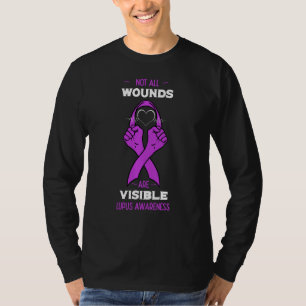 Lupus Awareness Purple Ribbon Sle Butterfly Cure T-Shirt