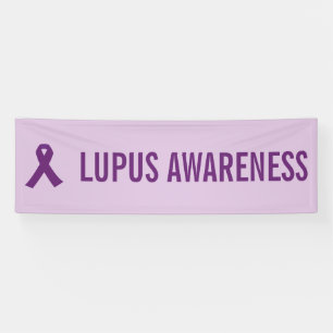 Lupus Awareness Ribbon Purple Banner