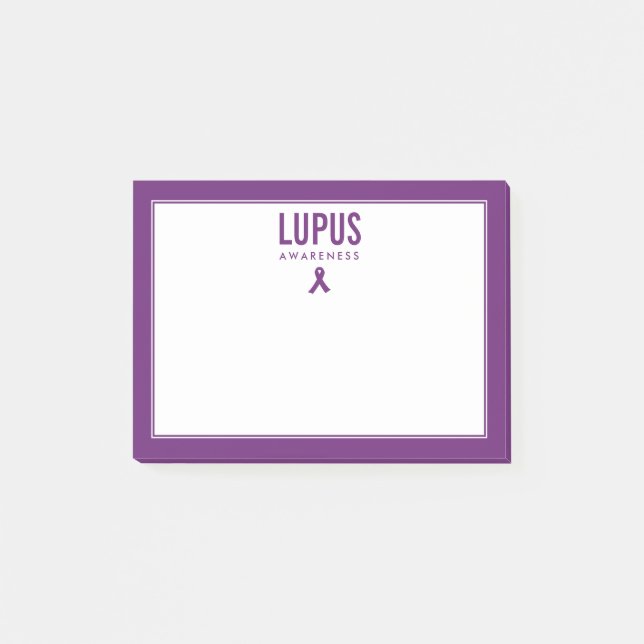 Lupus Awareness Ribbon Purple Post-it Notes (Front)