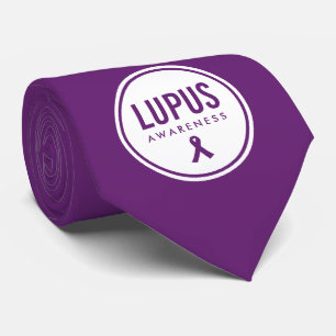 Lupus Awareness Ribbon Purple Tie