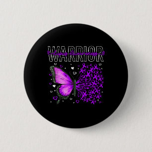 Lupus Awareness Warrior Survivor Purple Butterflie 2 Inch Round Button
