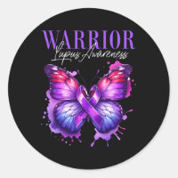 Lupus Awareness Warrior Survivor Purple Butterflie