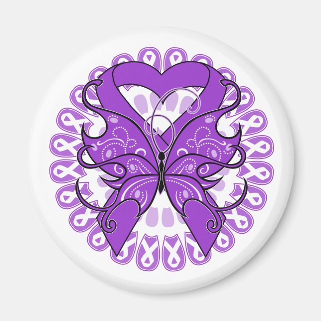 Lupus Butterfly Circle of Ribbons Magnet (Front)