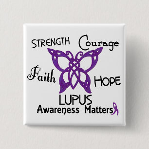 Lupus Celtic Butterfly 3 2 Inch Square Button