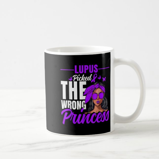 Lupus Cked The Wrong Princess - Warrior Lupus Awar Coffee Mug (Right)