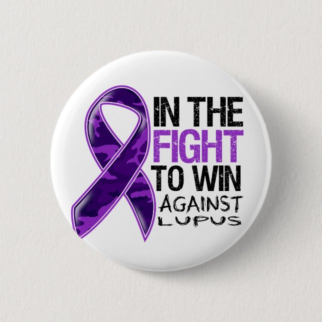Lupus - Fight To Win 2 Inch Round Button (Front)