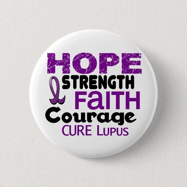 Lupus HOPE 3 2 Inch Round Button (Front)