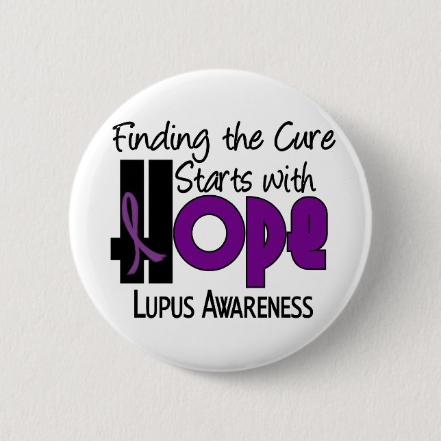 Lupus HOPE 4 2 Inch Round Button (Front)
