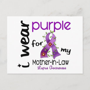 Lupus I WEAR PURPLE FOR MY MOTHER-IN-LAW 43 Postcard
