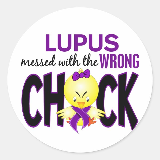 Lupus Messed With The Wrong Chick Classic Round Sticker (Front)