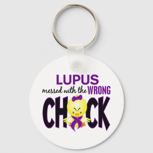 Lupus Messed With The Wrong Chick Keychain