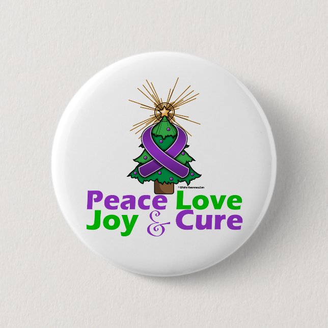 Lupus Peace Love Joy Cure 2 Inch Round Button (Front)