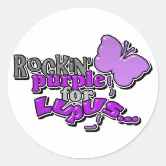 Lupus...Rockin' for a Cure Classic Round Sticker