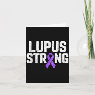 Lupus strong awareness month purple ribbon warrior card