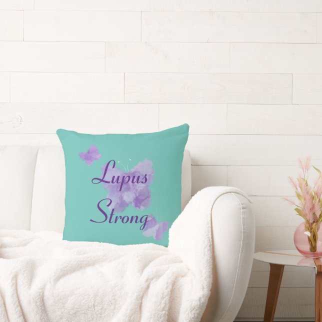 Lupus Strong Throw Pillow (Couch)