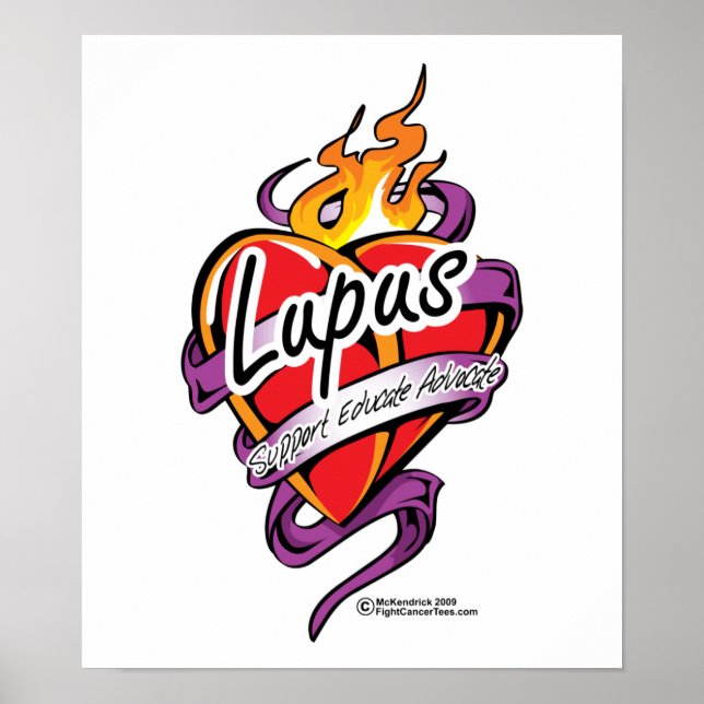 Lupus Tattoo Heart Poster (Front)