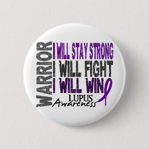 Lupus Warrior 2 Inch Round Button