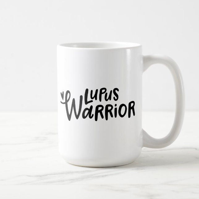 Lupus Warrior Mug – Hand-Lettered Wolf Quote (Right)
