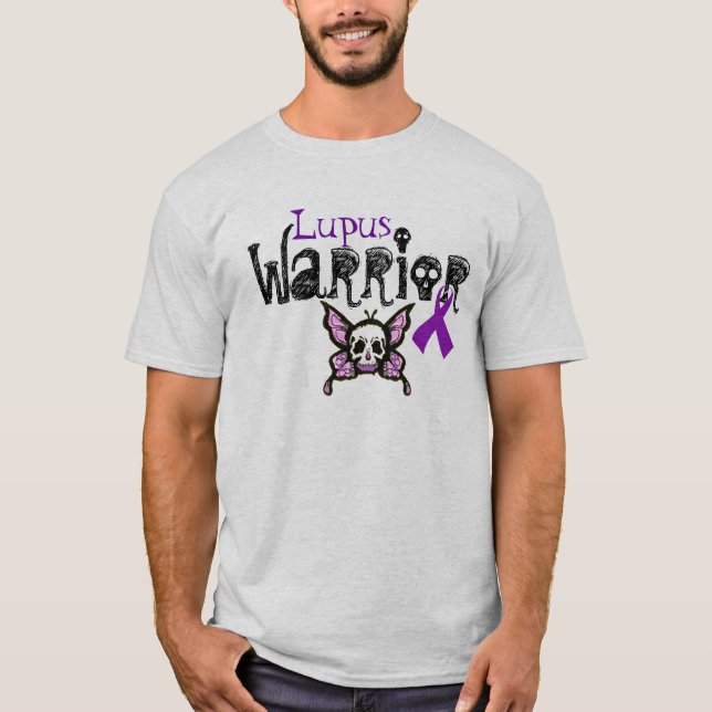 Lupus Warrior...Never Give Up! T-Shirt (Front)