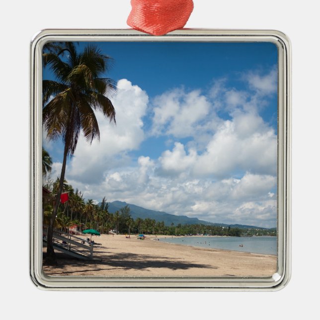 Luquillo Beach Puerto Rico Metal Ornament (Front)