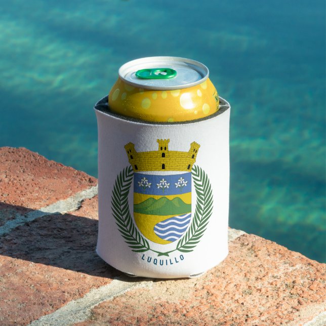 Luquillo coat of arms - Puerto Rico Can Cooler (In Situ Pool)
