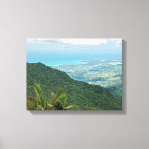 luquillo mountains overlooking coastal puerto rico canvas print