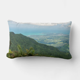 luquillo mountains overlooking coastal puerto rico lumbar pillow