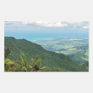 luquillo mountains overlooking coastal puerto rico sticker