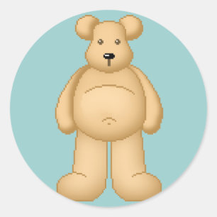 Lura's Critter Plump Bear Classic Round Sticker