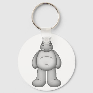 Lura's Critter Plump Hippo Keychain