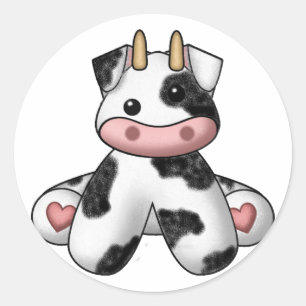 Lura's Stuffed Cow Classic Round Sticker