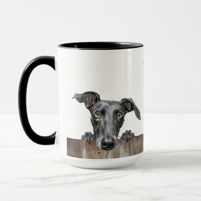 Lurcher Dog Mug (Left)