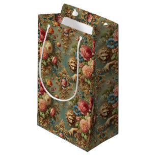 Lurking in Luxury – Gothic Floral Design Small Gift Bag