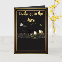 Lurking in the Dark Foil Greeting Card