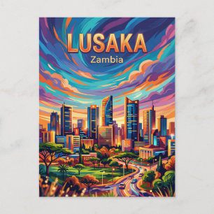 Lusaka Skyline Zambia Postcard