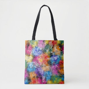Lusaka Zambia City Map Tote Bag